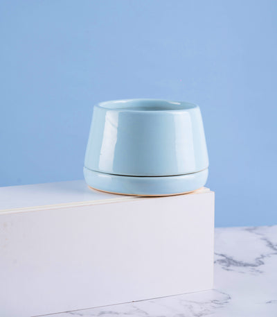 Ciel Ceramic Pot in Sky Blue Color (Size : 5 Inch)